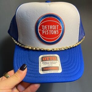 Detroit Pistons Custom Otto Trucker Hat